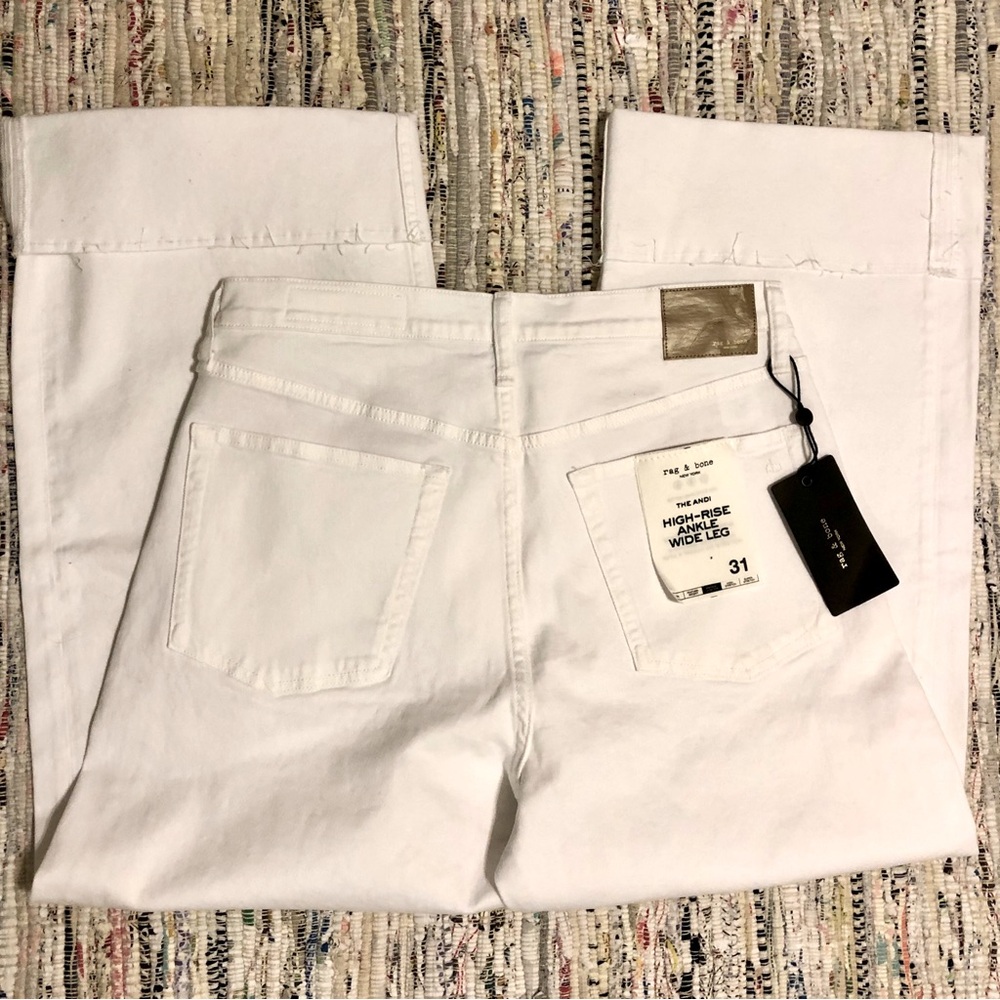 “NEW” rag & bone The Andi High-Rise Wide Leg Cuff - Picture 4 of 7